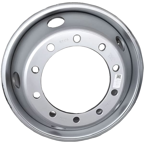 9.00*22.5 ET175 10*335 D281 18мм (уп) JST серебристый (5HOLE) внеш/вент. с вент.